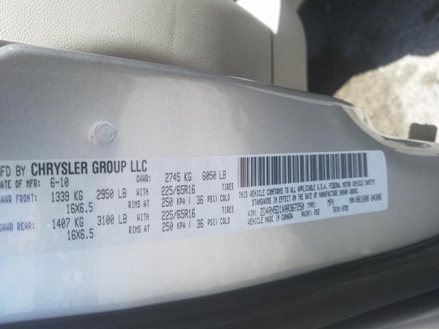 2010 DODGE GRAND CARA 2D4RN5D1XAR367250