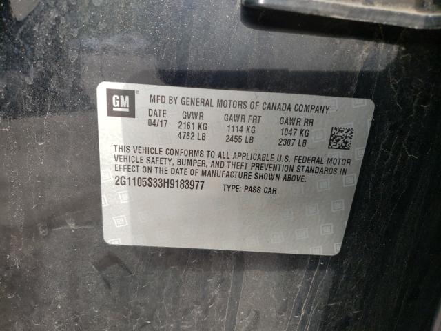 2017 CHEVROLET IMPALA LT 2G1105S33H9183977