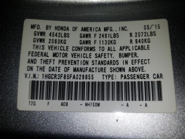 2015 HONDA ACCORD EXL 1HGCR3F85FA029855