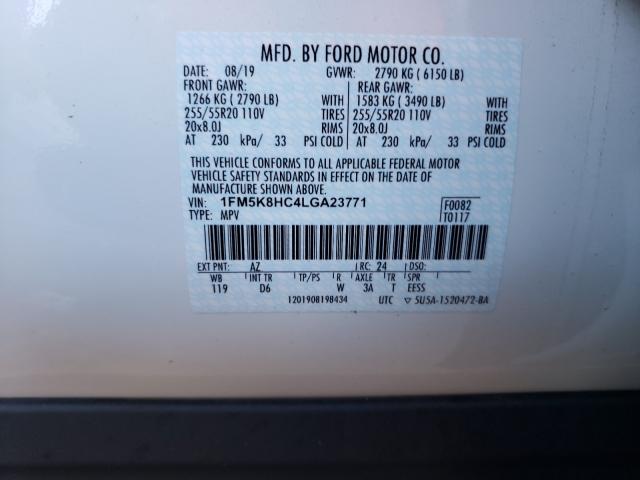 2020 FORD EXPLORER P 1FM5K8HC4LGA23771