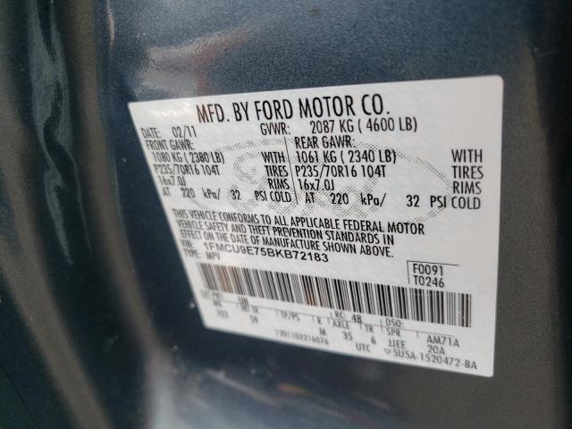 2011 FORD ESCAPE LIM 1FMCU9E75BKB72183