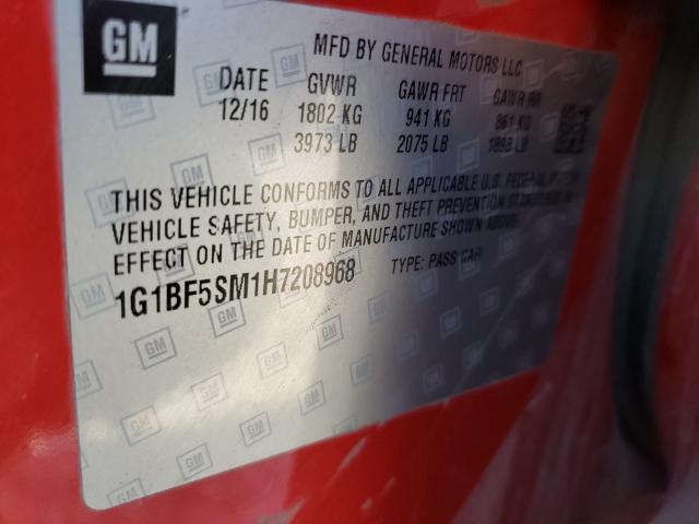 2017 CHEVROLET CRUZE PREM 1G1BF5SM1H7208968