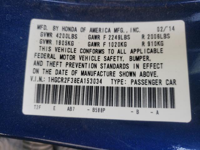 2014 HONDA ACCORD LX 1HGCR2F38EA153034