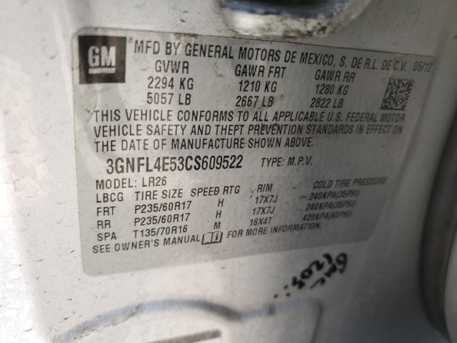 2012 CHEVROLET CAPTIVA SP 3GNFL4E53CS609522