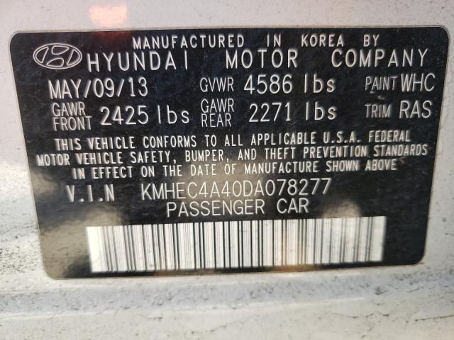 2013 HYUNDAI SONATA HYB KMHEC4A40DA078277