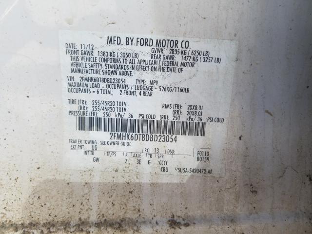 2013 FORD FLEX 2FMHK6DT8DBD23054