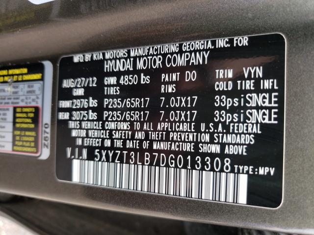 2013 HYUNDAI SANTA FE S 5XYZT3LB7DG013308