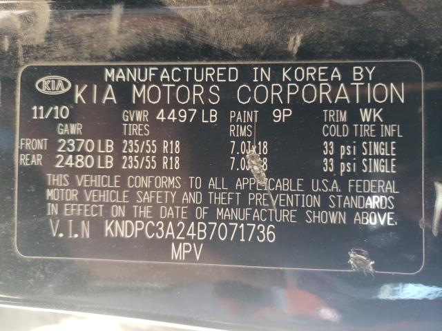 2011 KIA SPORTAGE E KNDPC3A24B7071736