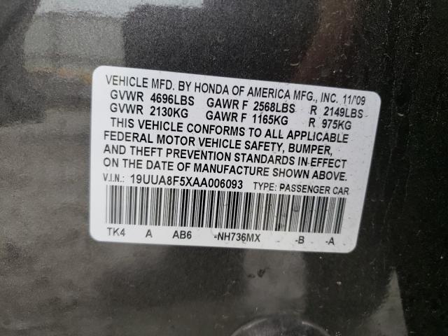 2010 ACURA TL 19UUA8F5XAA006093