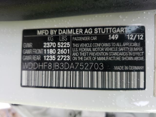 2013 MERCEDES-BENZ 160 WDDHF8JB3DA752703