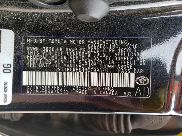2017 TOYOTA COROLLA L 2T1BURHE1HC799676