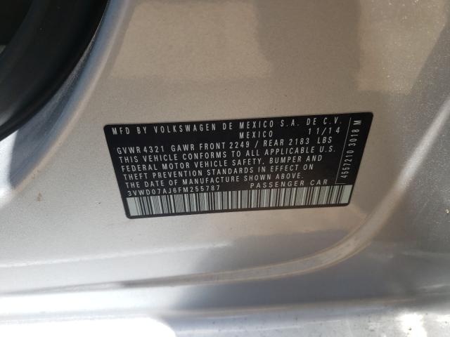 2015 VOLKSWAGEN JETTA SE 3VWD07AJ6FM255787