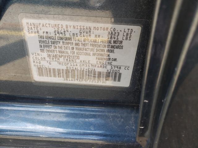 2015 NISSAN SENTRA S 3N1AB7AP9FY213730