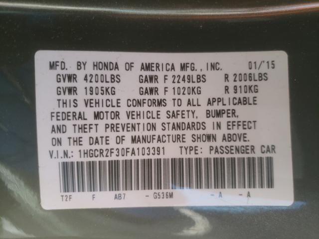 2015 HONDA ACCORD LX 1HGCR2F30FA103391