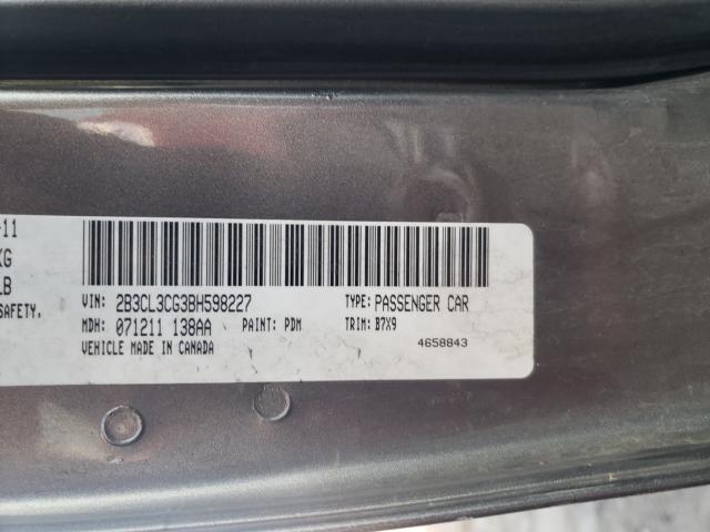 2011 DODGE CHARGER 2B3CL3CG3BH598227