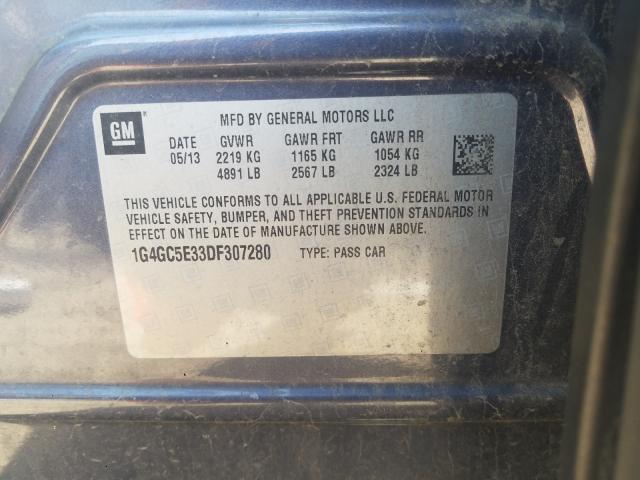 2013 BUICK LACROSSE 1G4GC5E33DF307280