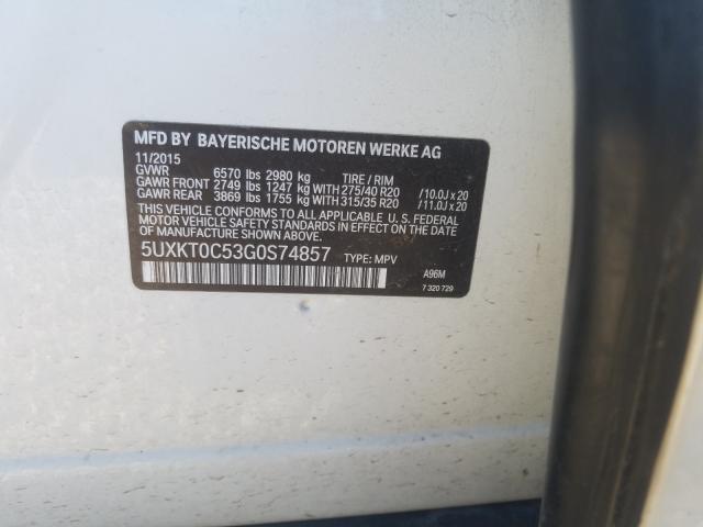 2016 BMW X5 XDR40E 5UXKT0C53G0S74857