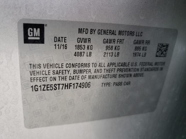 2017 CHEVROLET MALIBU LT 1G1ZE5ST7HF174906