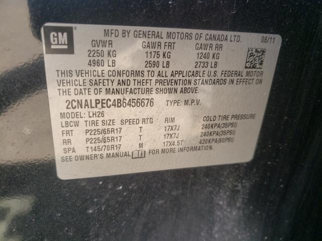 2011 CHEVROLET EQUINOX LT 2CNALPEC4B6456676