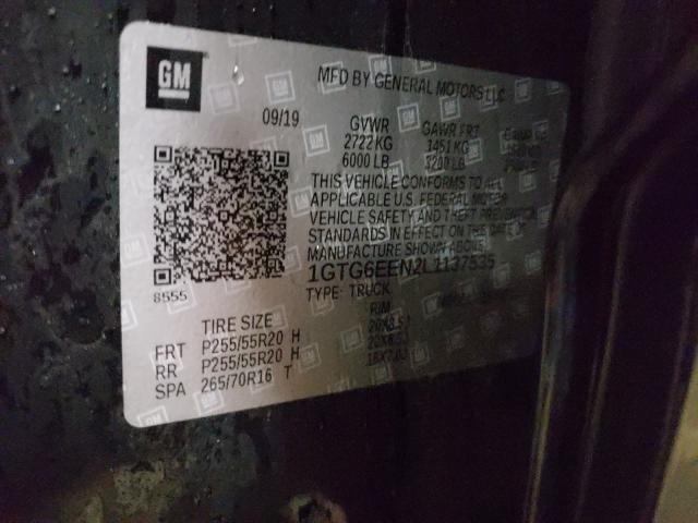 2020 GMC CANYON DEN 1GTG6EEN2L1137535