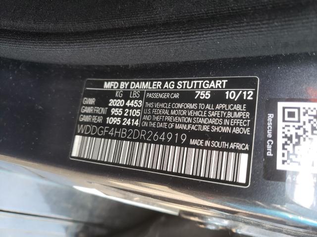 2013 MERCEDES-BENZ C 250 WDDGF4HB2DR264919