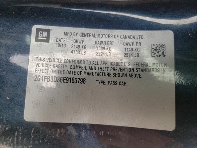 2014 CHEVROLET CAMARO LT 2G1FB3D36E9185798