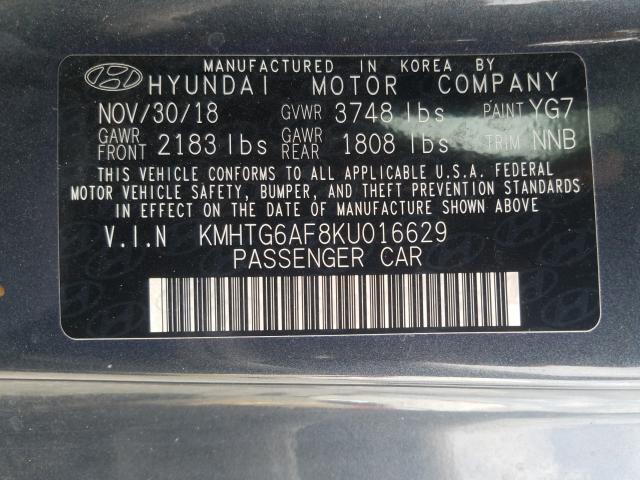 2019 HYUNDAI VELOSTER B KMHTG6AF8KU016629