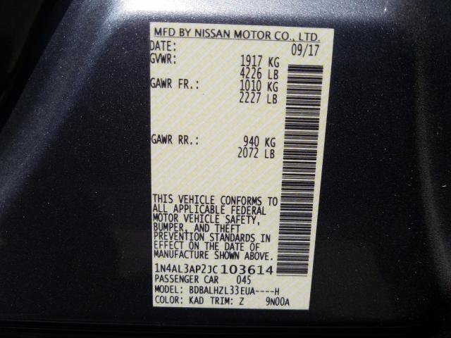 2018 NISSAN ALTIMA 2.5 1N4AL3AP2JC103614