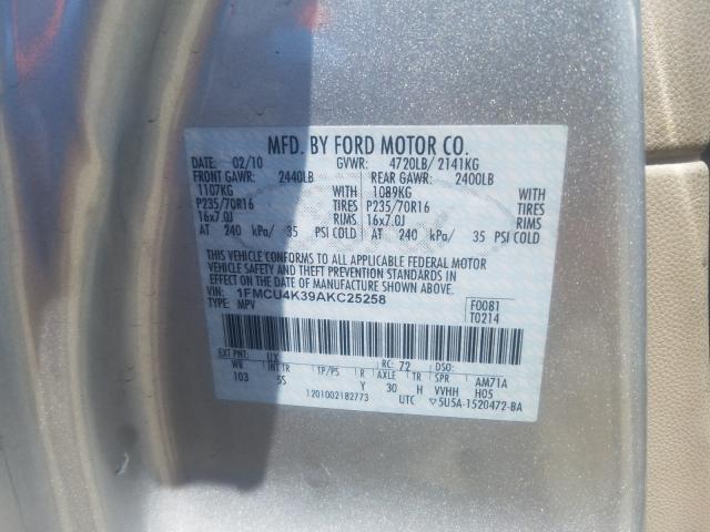 2010 FORD ESCAPE HYB 1FMCU4K39AKC25258
