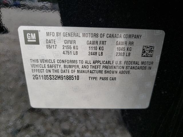 2017 CHEVROLET IMPALA LT 2G1105S32H9188510