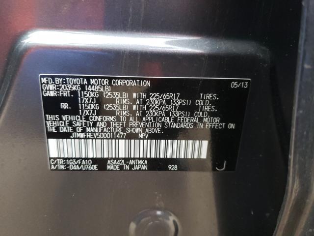 2013 TOYOTA RAV4 XLE JTMWFREV5DD011477
