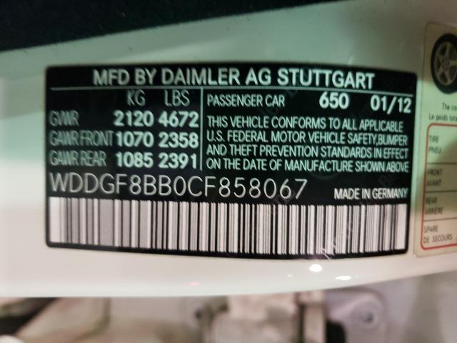 2012 MERCEDES-BENZ C 300 4MAT WDDGF8BB0CF858067