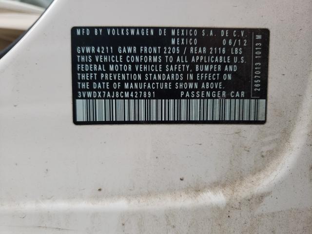 2012 VOLKSWAGEN JETTA 3VWDX7AJ8CM427891