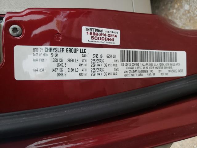 2010 DODGE GRAND CARA 2D4RN5D16AR333676