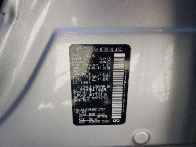 2017 INFINITI QX80 BASE JN8AZ2NE3H9153722