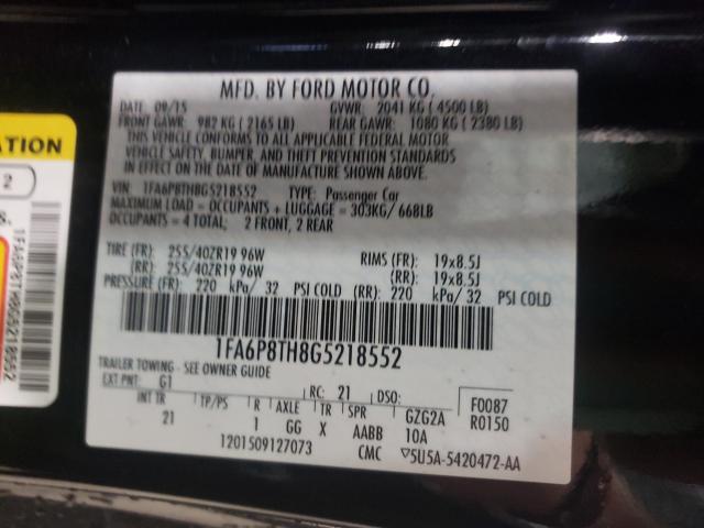 2016 FORD MUSTANG 1FA6P8TH8G5218552