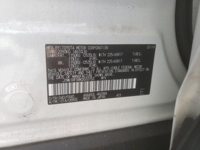 2019 TOYOTA RAV4 LE JTMK1RFV8KD032753