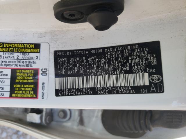 2014 TOYOTA COROLLA L 2T1BURHE8EC154602