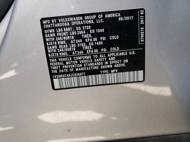 2018 VOLKSWAGEN ATLAS S 1V2GR2CA5JC525977