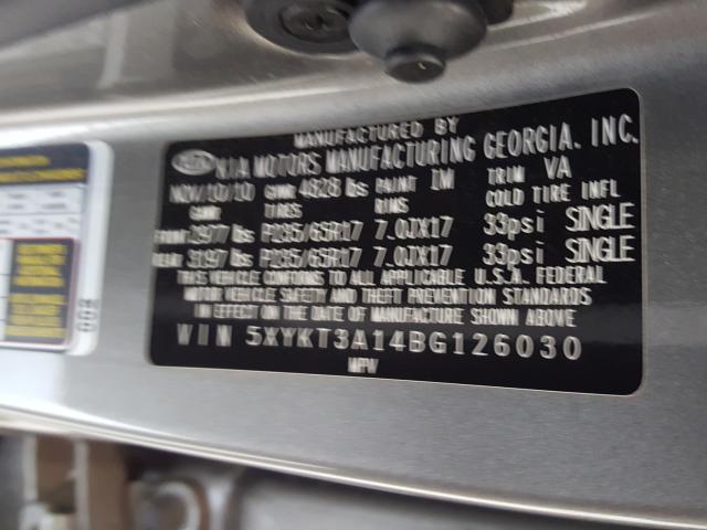 2011 KIA SORENTO BA 5XYKT3A14BG126030