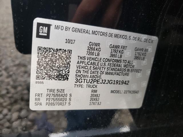 2018 GMC SIERRA K15 3GTU2PEJ2JG191942