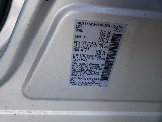 2017 NISSAN PATHFINDER 5N1DR2MMXHC695142