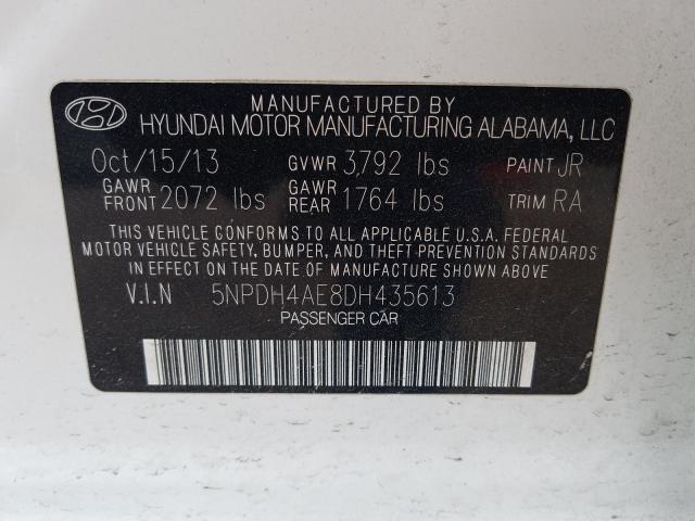 2013 HYUNDAI ELANTRA GL 5NPDH4AE8DH435613