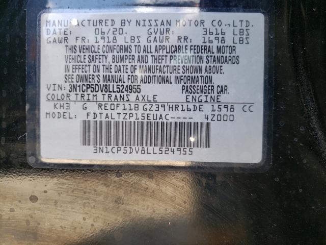 2020 NISSAN KICKS SR 3N1CP5DV8LL524955