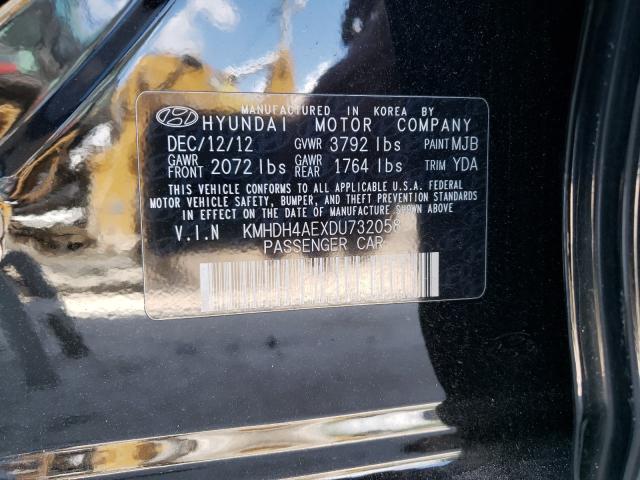 2013 HYUNDAI ELANTRA GL KMHDH4AEXDU732058