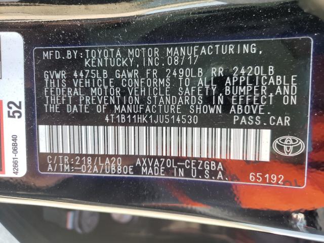 2018 TOYOTA CAMRY L 4T1B11HK1JU514530