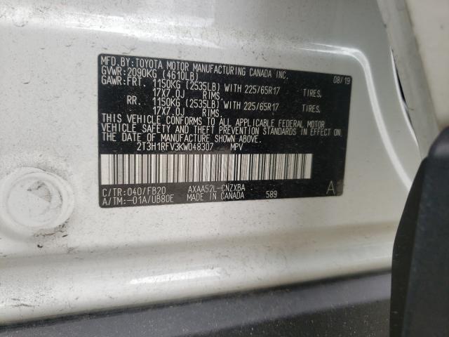 2019 TOYOTA RAV4 LE 2T3H1RFV3KW048307