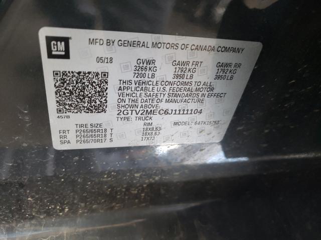 2018 GMC SIERRA SLE 2GTV2MEC6J1111104