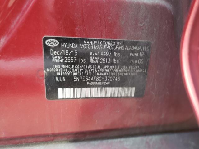 2016 HYUNDAI SONATA SPO 5NPE34AF8GH370746