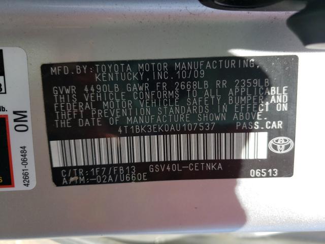 2010 TOYOTA CAMRY SE 4T1BK3EK0AU107537